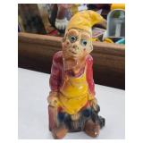 Vintage Gnome Keeper of the Keys theme Carnival Chalkware Statue