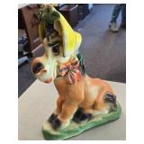 Vintage Donkey theme Carnival Chalkware Figurine