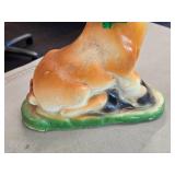 Vintage Donkey theme Carnival Chalkware Figurine