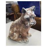 Vintage Goebel Schnauzer Puppy theme Carnival Chalkware Figurine