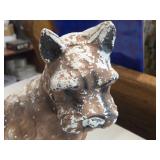 Vintage Goebel Schnauzer Puppy theme Carnival Chalkware Figurine