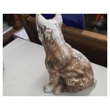 Vintage Goebel Schnauzer Puppy theme Carnival Chalkware Figurine