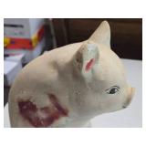 Vintage Sitting Pig theme Carnival Chalkware Figurine