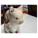 Vintage Sitting Pig theme Carnival Chalkware Figurine