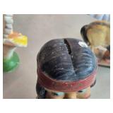 Vintage Native American Boy theme Carnival Chalkware Coin Bank by Duquesne Statuary