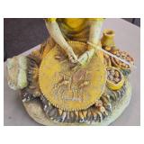 Vintage 17" Native American Woman theme Carnival Chalkware Figurine