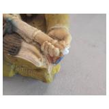 Vintage Native American Indian Chief Holding Peace Pipe theme Carnival Chalkware Figurine