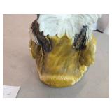 Vintage Native American Indian Chief Holding Peace Pipe theme Carnival Chalkware Figurine