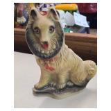 Vintage Collie Dog theme Carnival Chalkware Statue by Illinois Plastic Products Co (1950
