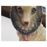 Vintage Collie Dog theme Carnival Chalkware Statue by Illinois Plastic Products Co (1950