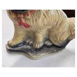 Vintage Collie Dog theme Carnival Chalkware Statue by Illinois Plastic Products Co (1950