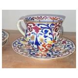 Vintage Porcelain Set of (1) Tea Cup and (3) Saucers by Royal Vienna RB Austria