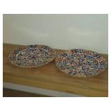 Lot of (2) Vintage 9 1/2" Porcelain Dinner Plates by Royal Vienna RB Austria