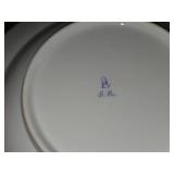 Lot of (4) Vintage Porcelain Deep Plates by Royal Vienna RB Austria 1 3/4" x 9 1/2"