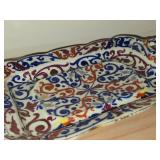 Vintage Porcelain 11-1/2" x 8" Plate and 9" x 6" Tray by Royal Vienna RB Austria