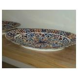 Lot of (2) Vintage Porcelain Oval Plates by Royal Vienna RB Austria 16" x 10 1/2"