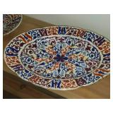 Lot of (2) Vintage Porcelain Oval Plates by Royal Vienna RB Austria 16" x 10 1/2"