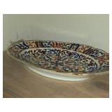 Lot of (2) Vintage Porcelain Oval Plates 13" x 8-1/2" and 11-1/2" x 7-1/2"