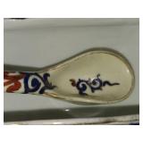 Vintage Porcelain Gravy Bowl by Royal Vienna RB Austria 8 1/2" x 3 1/2" x 3" with Matching Ladle