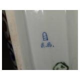 Vintage Porcelain Gravy Bowl by Royal Vienna RB Austria 8 1/2" x 3 1/2" x 3" with Matching Ladle