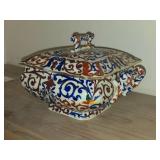 Vintage Porcelain Covered Tureen by Royal Vienna RB Austria 9" x 8" x 6"