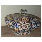 Vintage Porcelain Covered Tureen by Royal Vienna RB Austria 9" x 8" x 6"