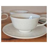 Set of (4) Tea Cups and (4) Saucers - Damask by Easterling (Bavaria Germany)