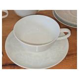 Set of (4) Tea Cups and (4) Saucers - Damask by Easterling (Bavaria Germany)