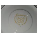 Set of (3) Tea Cups and (4) Saucers - Damask by Easterling (Bavaria Germany)