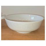 Lot of (3) Dinnerware - Damask by Easterling (Bavaria Germany) - Covered Vegetable Dish 10-1/2" x 8-1/2" x 4", Bowl 7-1/4" x 2-5/8", Gravy Boat 9" x 7" x 3-1/4"