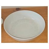 Lot of (3) Dinnerware - Damask by Easterling (Bavaria Germany) - Covered Vegetable Dish 10-1/2" x 8-1/2" x 4", Bowl 7-1/4" x 2-5/8", Gravy Boat 9" x 7" x 3-1/4"