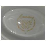 Lot of (3) Dinnerware - Damask by Easterling (Bavaria Germany) - Covered Vegetable Dish 10-1/2" x 8-1/2" x 4", Bowl 7-1/4" x 2-5/8", Gravy Boat 9" x 7" x 3-1/4"