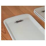 Lot of (3) Porcelain Cake Plates 15" x 5"