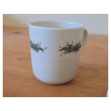 Porcelain Dishwares by Porsgrund (Bavaria Germany) - (3) 6-3/4" Salad Plates and (1) 3" Coffee Cup