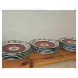Lot of (10) 12 1/2" Porcelain Dinner Plates by Porsgrund (Norway)