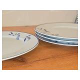 Lot of (4) 11" Porcelain Dinner Plates - Bluebird Butterfly by Porsgrund (Norway)