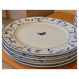 Porcelain Dinnerware - Dinner Plates, Bowls, Coffee Mugs 21-piece - Bluebird Butterfly by Porsgrund (Norway)