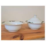 Lot of (2) 9-3/4" Porcelain Round Serving Bowls by Porsgrund (Norway)