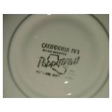 Hand Painted Set of (4) Tea Cups and (4) 6" Saucers - Poppy Trail California Ivy by Metlox