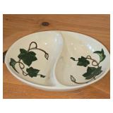 Covered Butter Dish and Divided Vegetable Dish - Poppy Trail California Ivy by Metlox