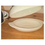 Covered Butter Dish and Divided Vegetable Dish - Poppy Trail California Ivy by Metlox