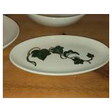 Dishwares - Oval Serving Platter (x2) and Bowls (x2) - Poppy Trail California Ivy by Metlox