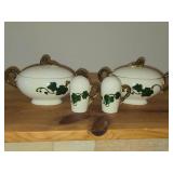 Lidded Sugar Bowls (x2) and Salt & Pepper Shakers (x2) - Poppy Trail California Ivy by Metlox