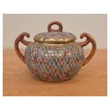 Japanese Thousand Faces Porcelain Sugar Bowl