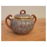 Japanese Thousand Faces Porcelain Sugar Bowl