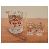 American Girl Samantha Victorian Lemonade Set - Pitcher and (4) Mosser Glasses