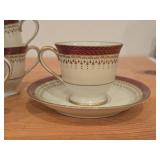 Porcelain Tea Cup and Saucer Set by Noritake / Rubeta pattern