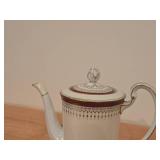 Porcelain Coffee Pot with Lid by Noritake / Rubeta pattern