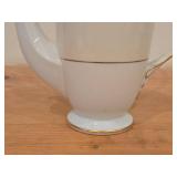 Porcelain Coffee Pot with Lid by Noritake / Rubeta pattern