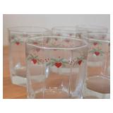 Lot of (6) Multi-Sided Glassware Tumblers - Heart & Pine by Porsgrund (Norway)